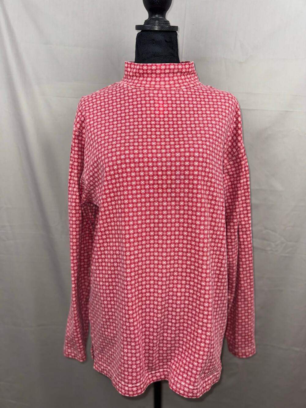 Women's Eddie Bauer 1990's Vintage Long Sleeved Mock Turtleneck, Size M